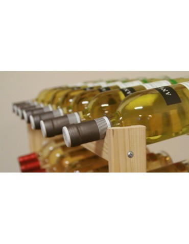 Otwarte regały alkoholowe RW-1 - Sosnowy regał na wino RW-1-91  Naturalne drewno - product 5