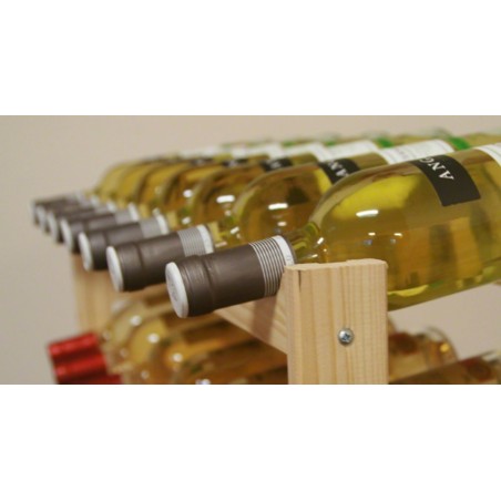 Sosnowy regał na wino RW-1-91  Naturalne drewno