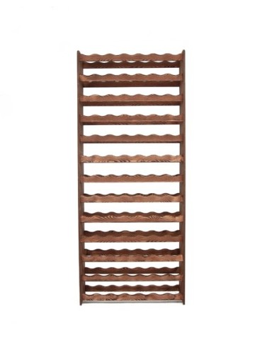 Stojaki na wino RW16 do butelek - Regał na wino RW-16-91 Ciemny brąz dekor - product 4