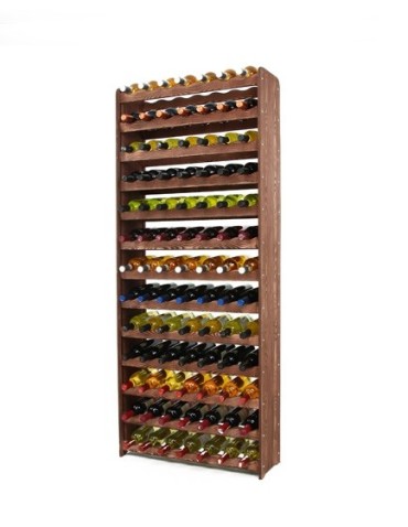 Regał na wino RW-16-91 Ciemny brąz dekor