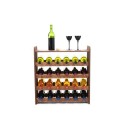 Regał na wino RW-16-24P w dekorze ciemnobrązowym