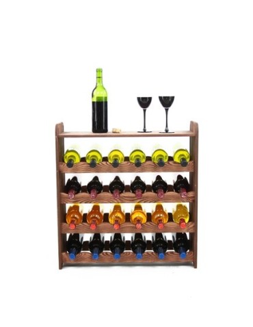 Regał na wino RW-16-24P w dekorze ciemnobrązowym