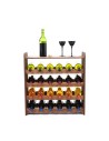Regał na wino RW-16-24P w dekorze ciemnobrązowym