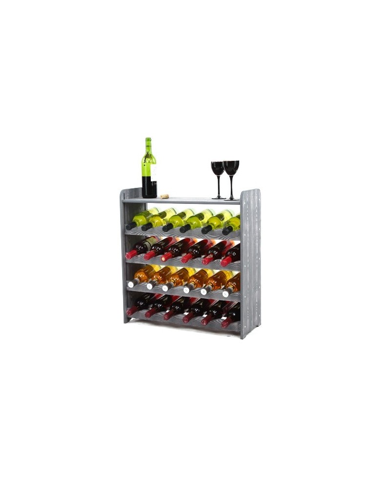 Stojaki na wino RW16 do butelek - Regał na wino RW-16-24P Ciemnografitowy dekor - produkt MODO24.PL 1