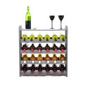 Regał na wino RW-16-24P Ciemnografitowy dekor