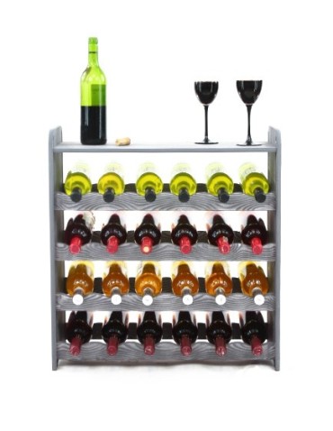 Stojaki na wino RW16 do butelek - Regał na wino RW-16-24P Ciemnografitowy dekor - product 5