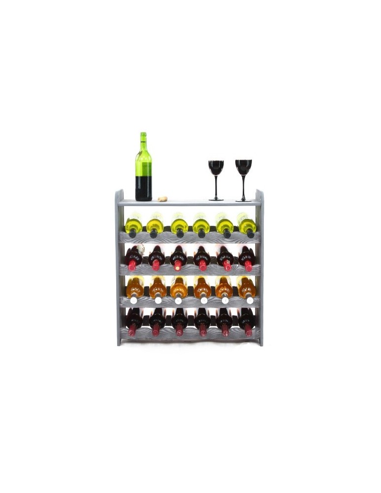 Stojaki na wino RW16 do butelek - Regał na wino RW-16-24P Ciemnografitowy dekor - product MODO24.PL 5