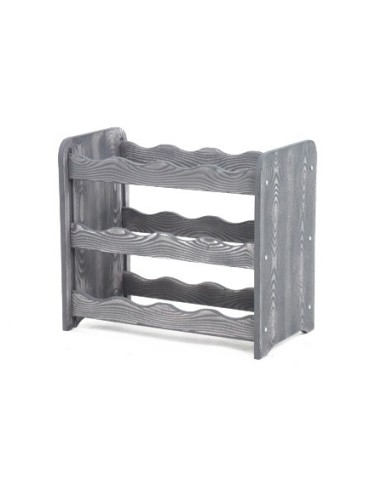 Stojaki na wino RW16 do butelek - Regał na wino w dekorze ciemnografitowym RW-16 na 12 butelek - product 3