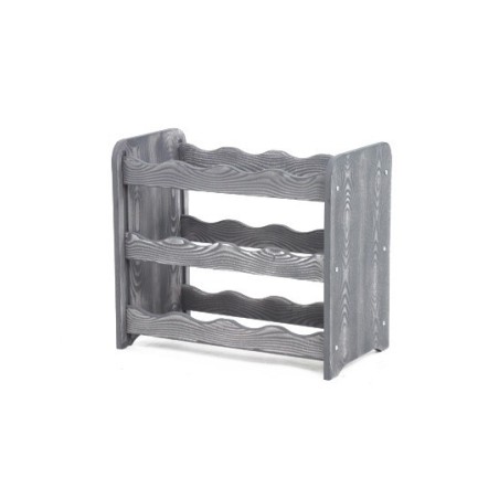 Regał na wino w dekorze ciemnografitowym RW-16 na 12 butelek