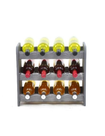 Stojaki na wino RW16 do butelek - Regał na wino w dekorze ciemnografitowym RW-16 na 12 butelek - product 5