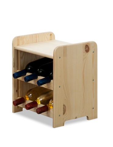 Regał na wino RW-3-6P sosnowy