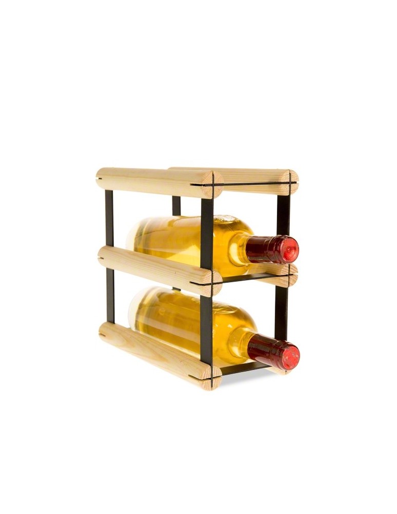 Regały na butelki szklane/PET RW-8  Przechowywanie alkoholu w domu - 2 komorowy stojak na wino RW-8 1x2 - produkt MODO24.PL 1
