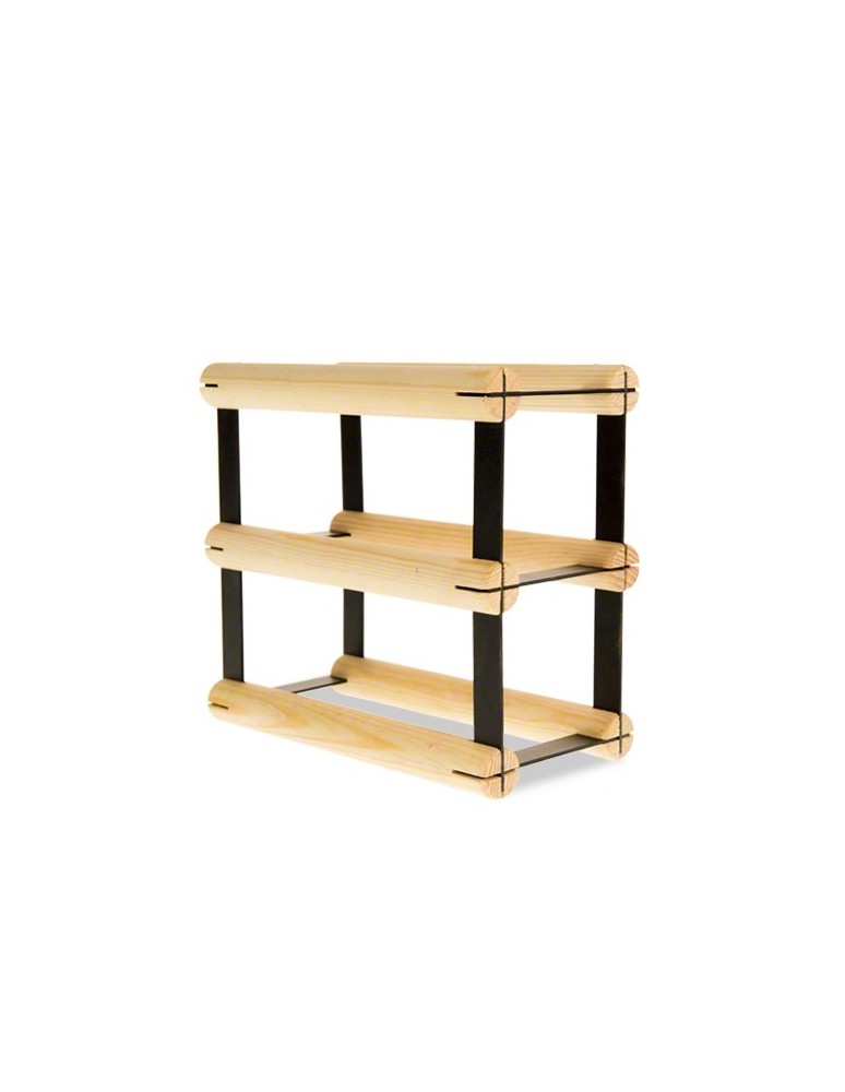 Regały na butelki szklane/PET RW-8  Przechowywanie alkoholu w domu - 2 komorowy stojak na wino RW-8 1x2 - product MODO24.PL 2