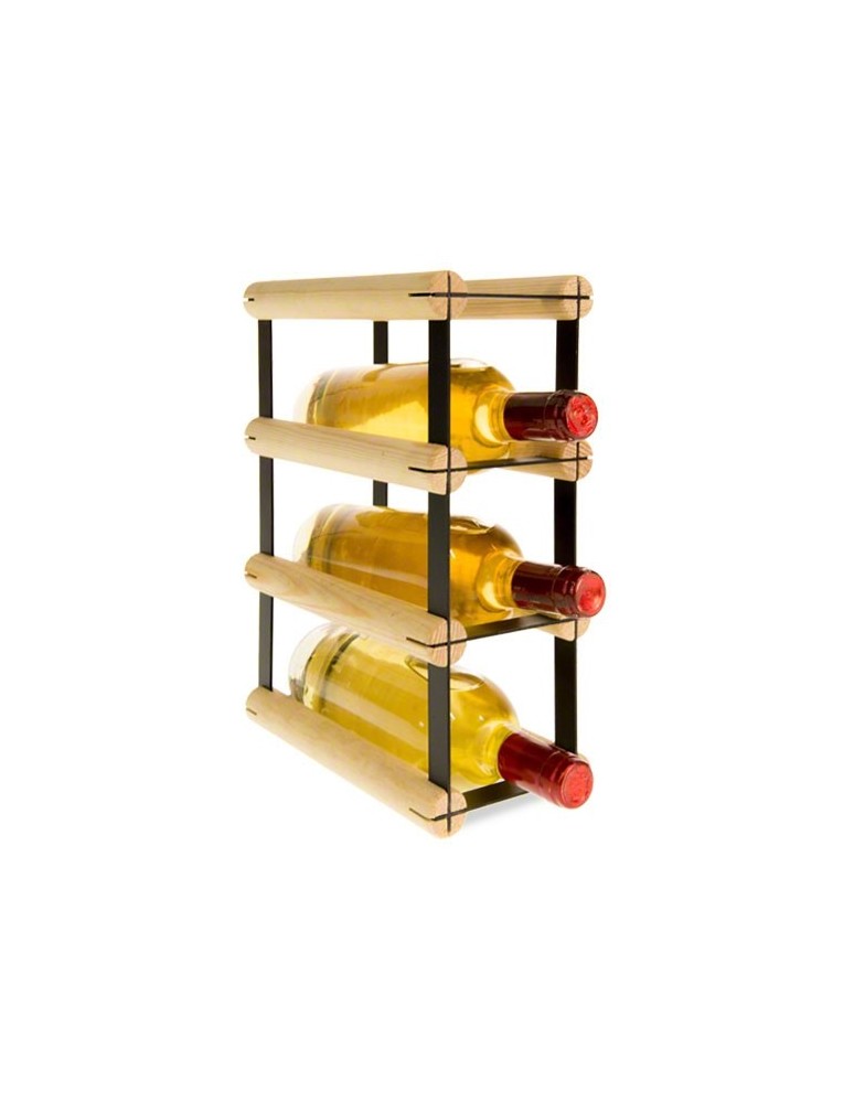 Regały na butelki szklane/PET RW-8  Przechowywanie alkoholu w domu - 3 komorowy stojak na wino RW-8 1x3 - produkt MODO24.PL 1