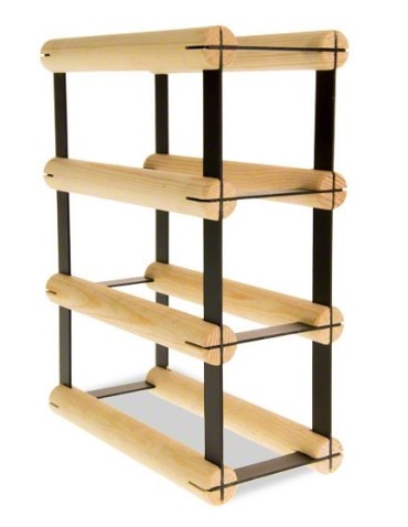 Regały na butelki szklane/PET RW-8  Przechowywanie alkoholu w domu - 3 komorowy stojak na wino RW-8 1x3 - product 3