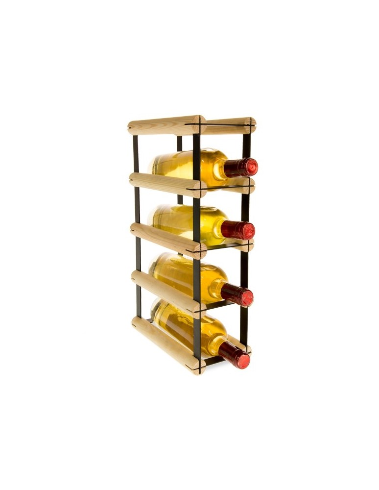 Regały na butelki szklane/PET RW-8  Przechowywanie alkoholu w domu - 4 komorowy stojak na wino RW-8 1x4 - produkt MODO24.PL 1