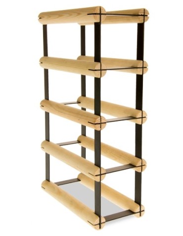 Regały na butelki szklane/PET RW-8  Przechowywanie alkoholu w domu - 4 komorowy stojak na wino RW-8 1x4 - product 3