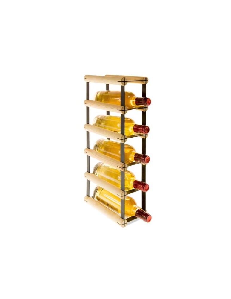 Regały na butelki szklane/PET RW-8  Przechowywanie alkoholu w domu - 5 komorowy Stojak na wino RW-8 1x5 - produkt MODO24.PL 1