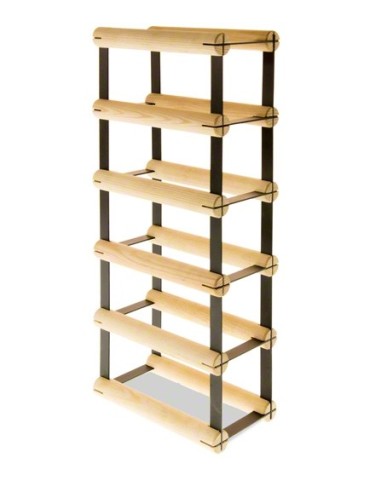 Regały na butelki szklane/PET RW-8  Przechowywanie alkoholu w domu - 5 komorowy Stojak na wino RW-8 1x5 - product 3