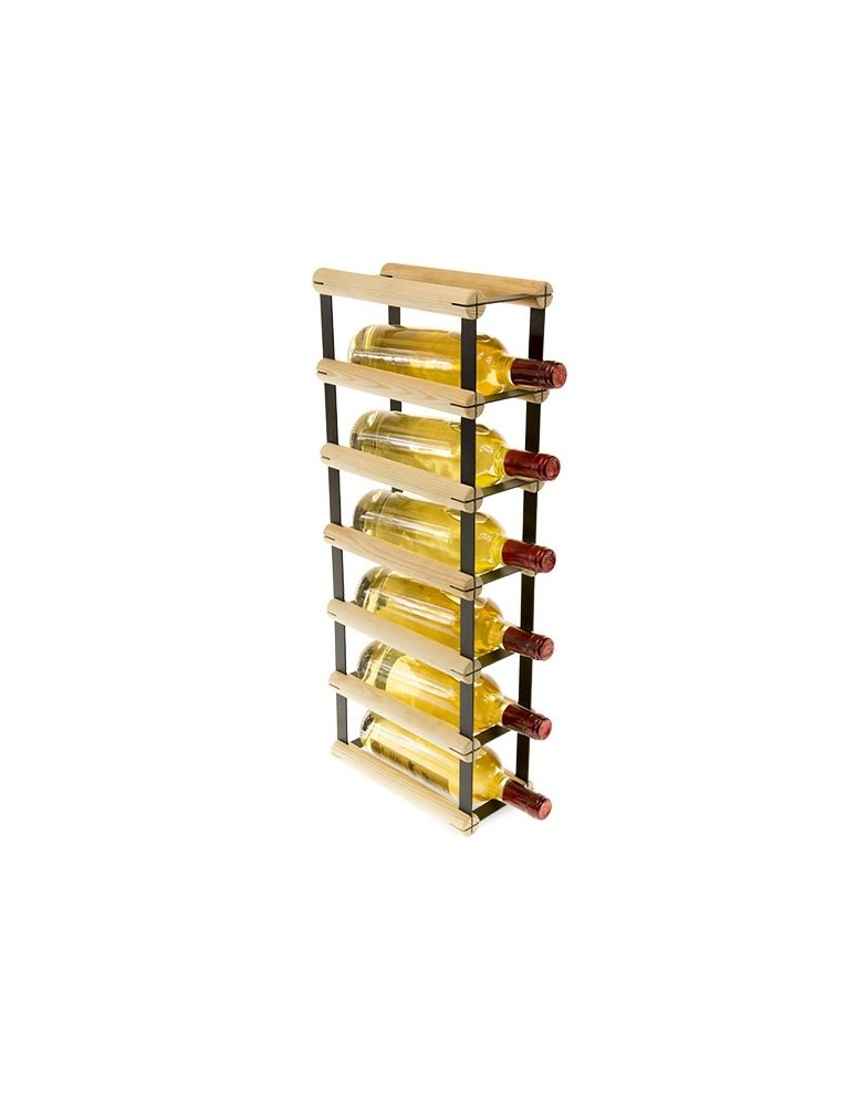 Regały na butelki szklane/PET RW-8  Przechowywanie alkoholu w domu - 6 komorowy Stojak na wino RW-8 1x6 - produkt MODO24.PL 1