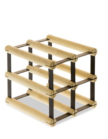 Regały na butelki szklane/PET RW-8  Przechowywanie alkoholu w domu - Stojak na 4 butelki RW-8 2x2 - product 3