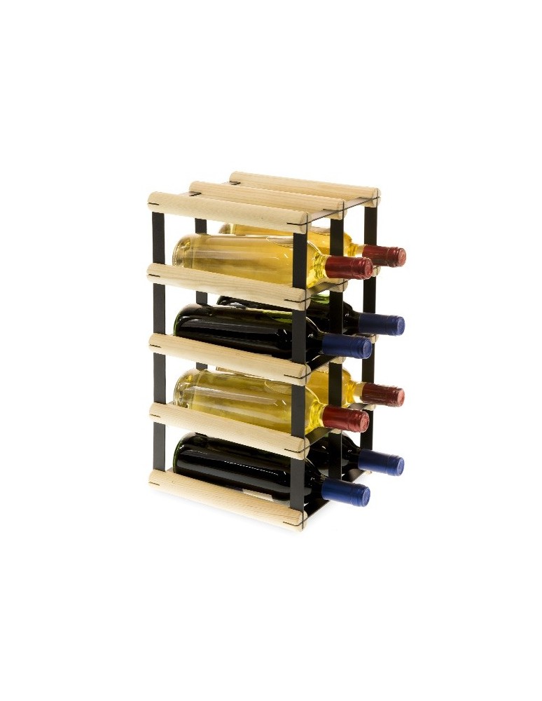 Regały na butelki szklane/PET RW-8  Przechowywanie alkoholu w domu - Stojak na 8 butelek RW-8 2x4 - produkt MODO24.PL 1
