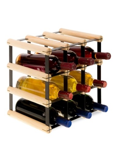 Regały na butelki szklane/PET RW-8  Przechowywanie alkoholu w domu - Stojak RW-8 3x3 na 9 butelek - product 3