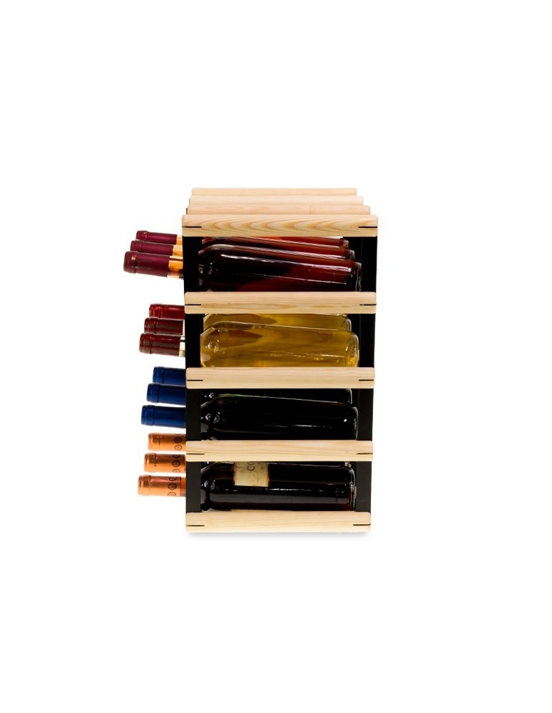 Regały na butelki szklane/PET RW-8  Przechowywanie alkoholu w domu - Stojak RW-8 3x4 na 12 butelek - product MODO24.PL 3