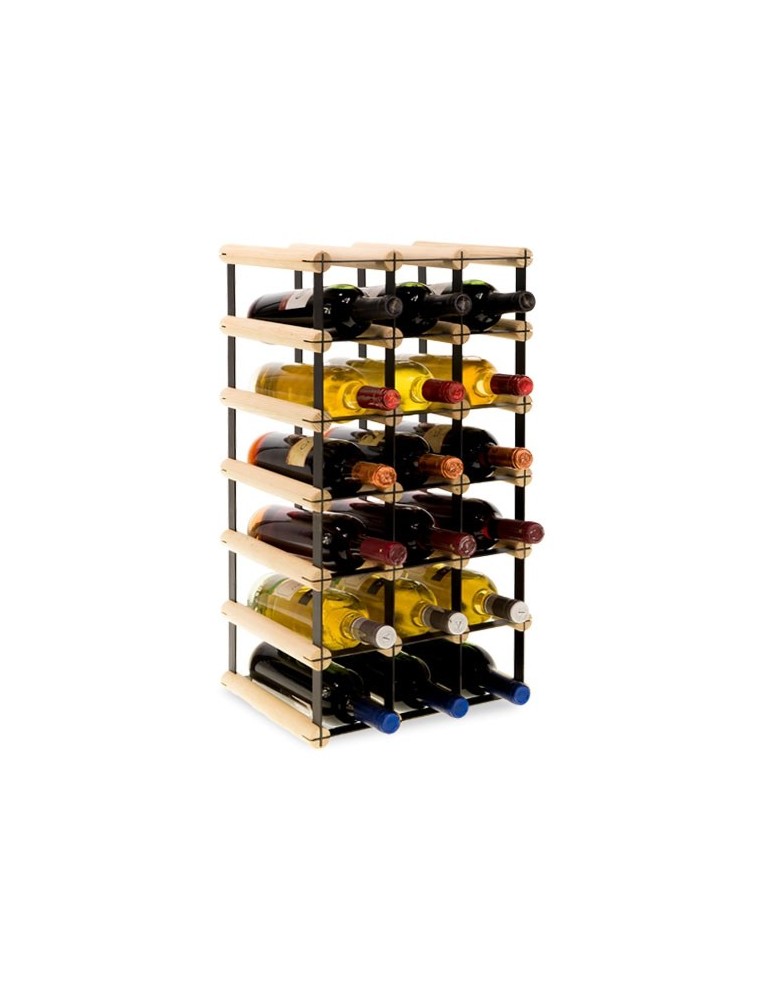 Regały na butelki szklane/PET RW-8  Przechowywanie alkoholu w domu - Stojak RW-8 3x6 na 18 butelek - produkt MODO24.PL 1