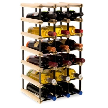 Regał alkoholowy RW-8 3x6 na kolekcję 18 win - Drewno i metal