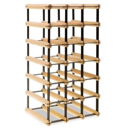 Regał alkoholowy RW-8 3x6 na kolekcję 18 win - Drewno i metal