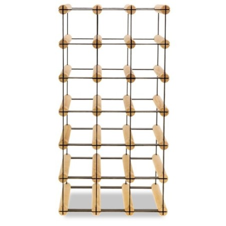 Regał alkoholowy RW-8 3x6 na kolekcję 18 win - Drewno i metal