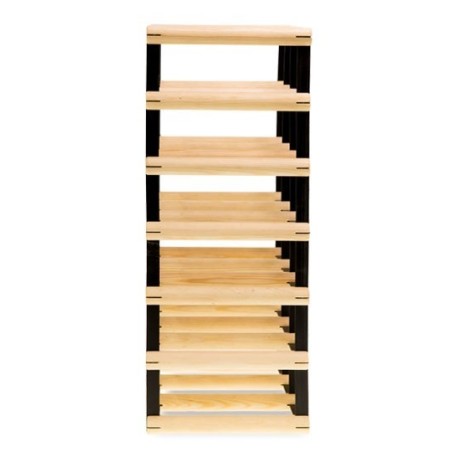 Regał alkoholowy RW-8 3x6 na kolekcję 18 win - Drewno i metal