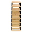 Stojak na 21 butelek wina RW-8 3x7 czarny metal i jasne drewno sosnowe