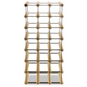 Stojak na 21 butelek wina RW-8 3x7 czarny metal i jasne drewno sosnowe