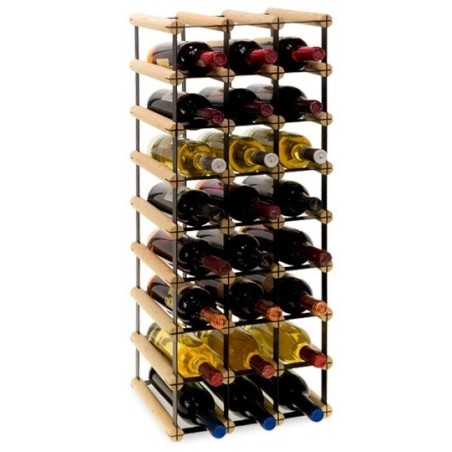 Stojak RW-8 3x8 otwarty regał z drewna i metalu na 24 butelki