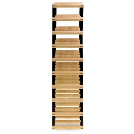 Stojak na 27 butelek wina RW-8 3x9 jasna sosna - ciemna stal