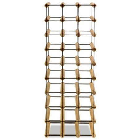 Stojak na 27 butelek wina RW-8 3x9 jasna sosna - ciemna stal