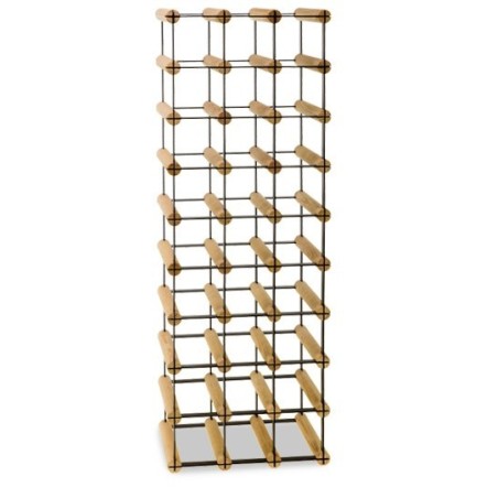 Stojak na 27 butelek wina RW-8 3x9 jasna sosna - ciemna stal