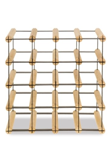 Regały na butelki szklane/PET RW-8  Przechowywanie alkoholu w domu - Regał winiarski RW-8 4x4 na 16 butelek trunków - product 4