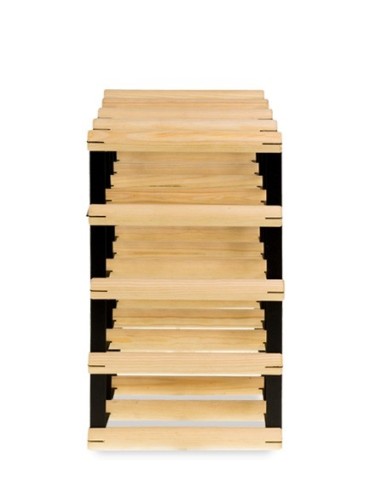 Regały na butelki szklane/PET RW-8  Przechowywanie alkoholu w domu - Regał winiarski RW-8 4x4 na 16 butelek trunków - product 5