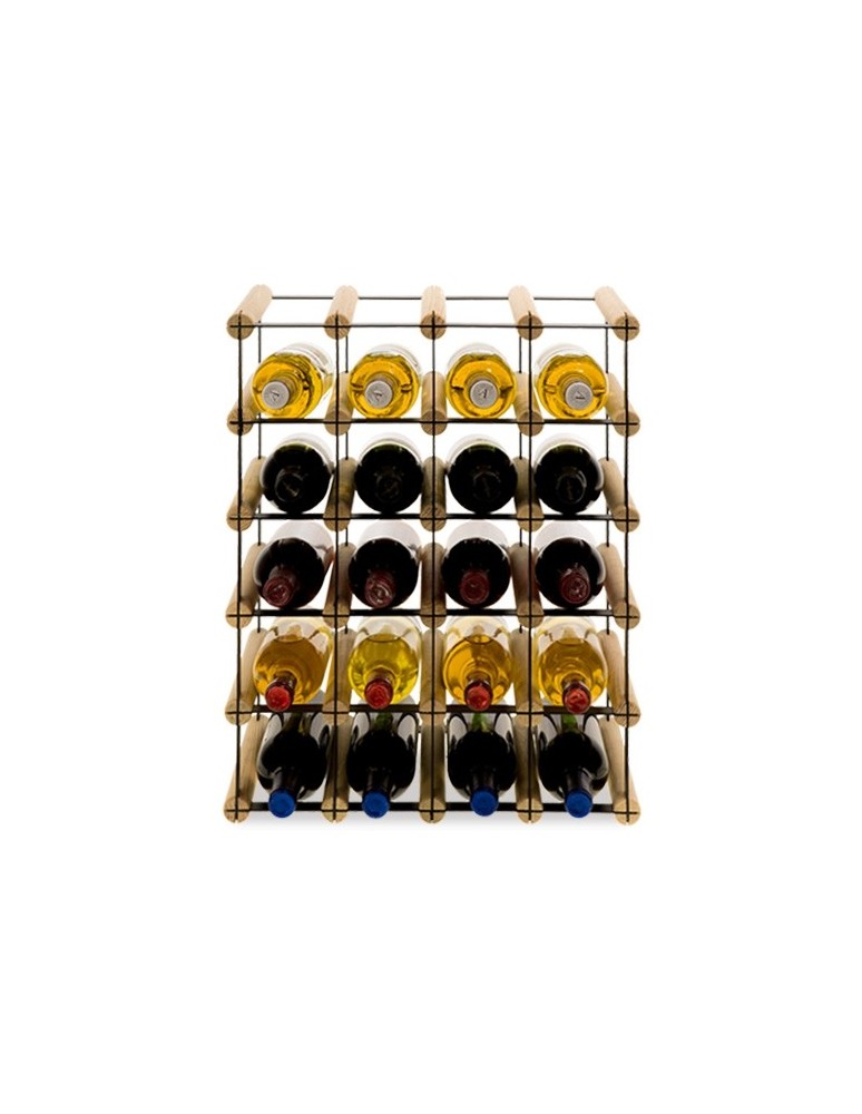 Regały na butelki szklane/PET RW-8  Przechowywanie alkoholu w domu - Regał winiarski RW-8 4x5 na 20 butelek - product MODO24.PL 2