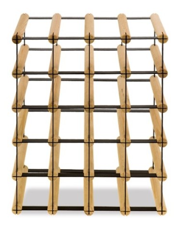 Regały na butelki szklane/PET RW-8  Przechowywanie alkoholu w domu - Regał winiarski RW-8 4x5 na 20 butelek - product 3