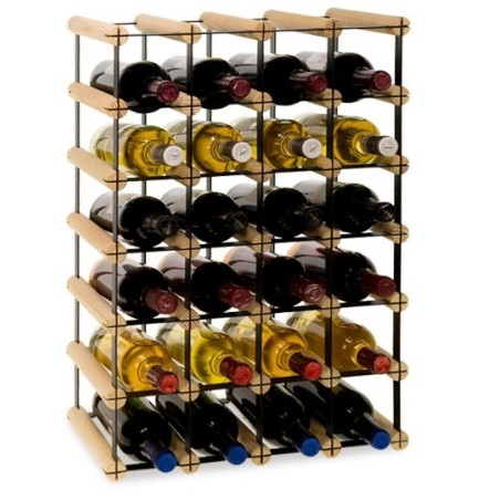 Stojak na alkohole RW-8 4x6 Regał z drewna i metalu na 24 butelki