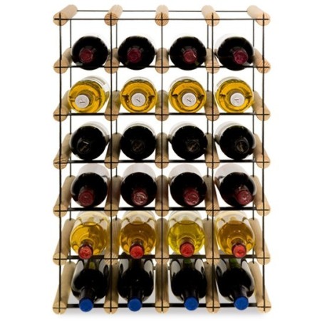 Stojak na alkohole RW-8 4x6 Regał z drewna i metalu na 24 butelki
