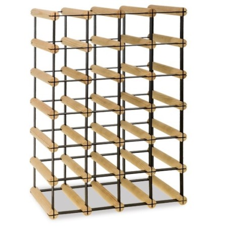 Stojak na alkohole RW-8 4x6 Regał z drewna i metalu na 24 butelki