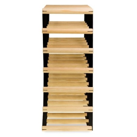 Stojak na alkohole RW-8 4x6 Regał z drewna i metalu na 24 butelki