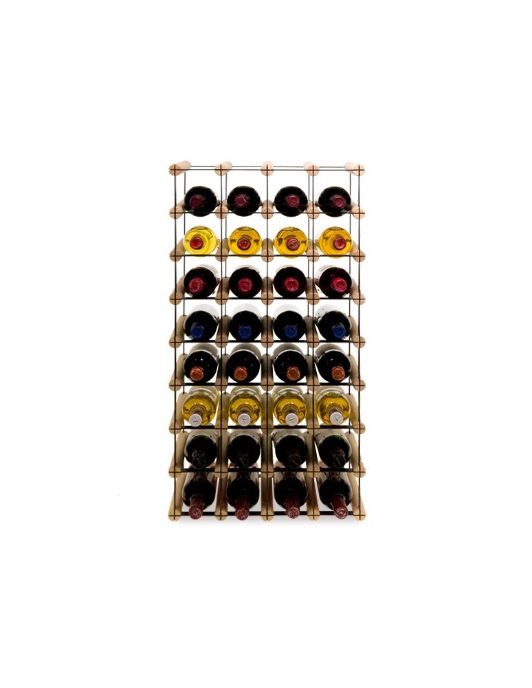 Regały na butelki szklane/PET RW-8  Przechowywanie alkoholu w domu - Regał winiarski RW-8 4x8 na 32 butelki - product MODO24.PL 2