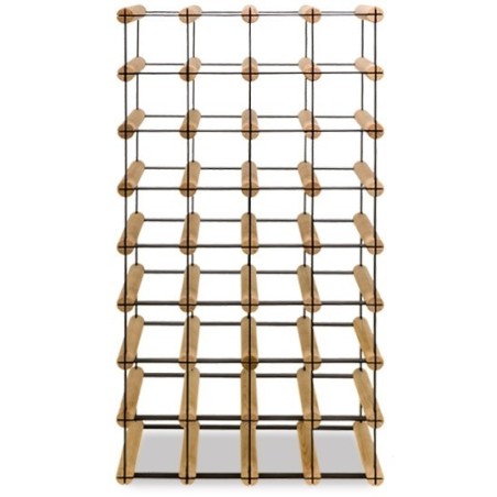 Stojak alkoholowy RW-8 4x8 na 32 butelki. Drewno i stal światło i cień