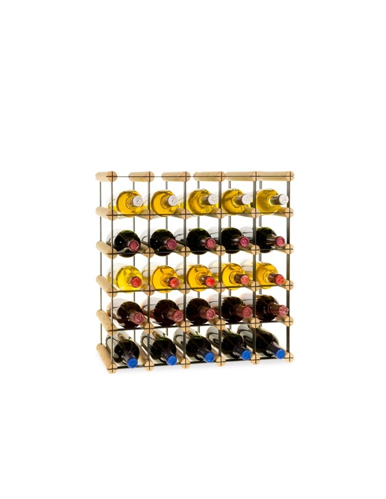 Regały na butelki szklane/PET RW-8  Przechowywanie alkoholu w domu - Regał alkoholowy RW-8 5x5 na 25 butelek - produkt MODO24.PL 1